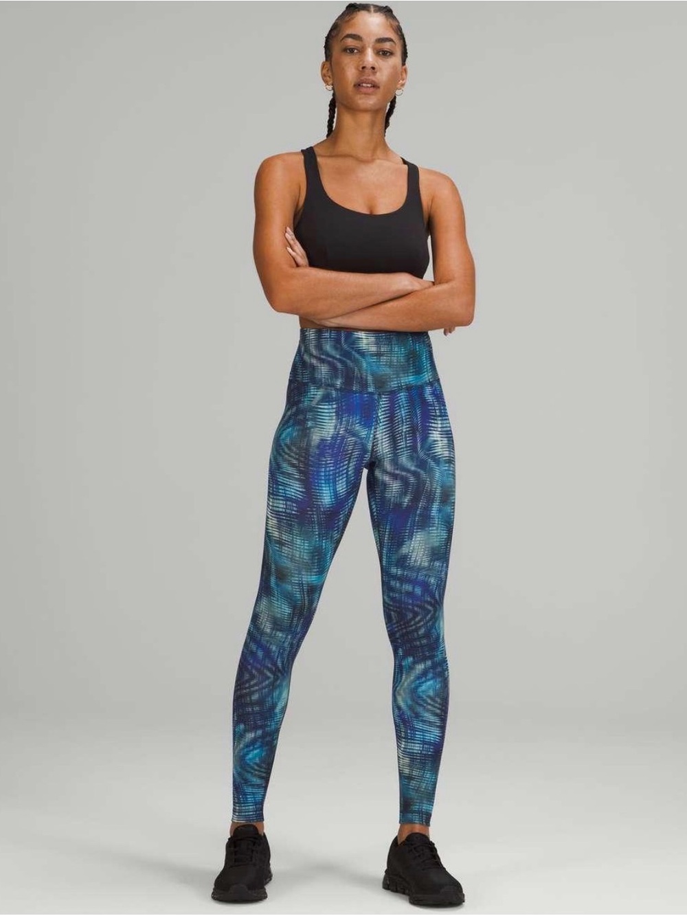 Lululemon Wunder Train High-Rise Tight 28" *Foil in Shapeshifter Flux Blue Sz 6